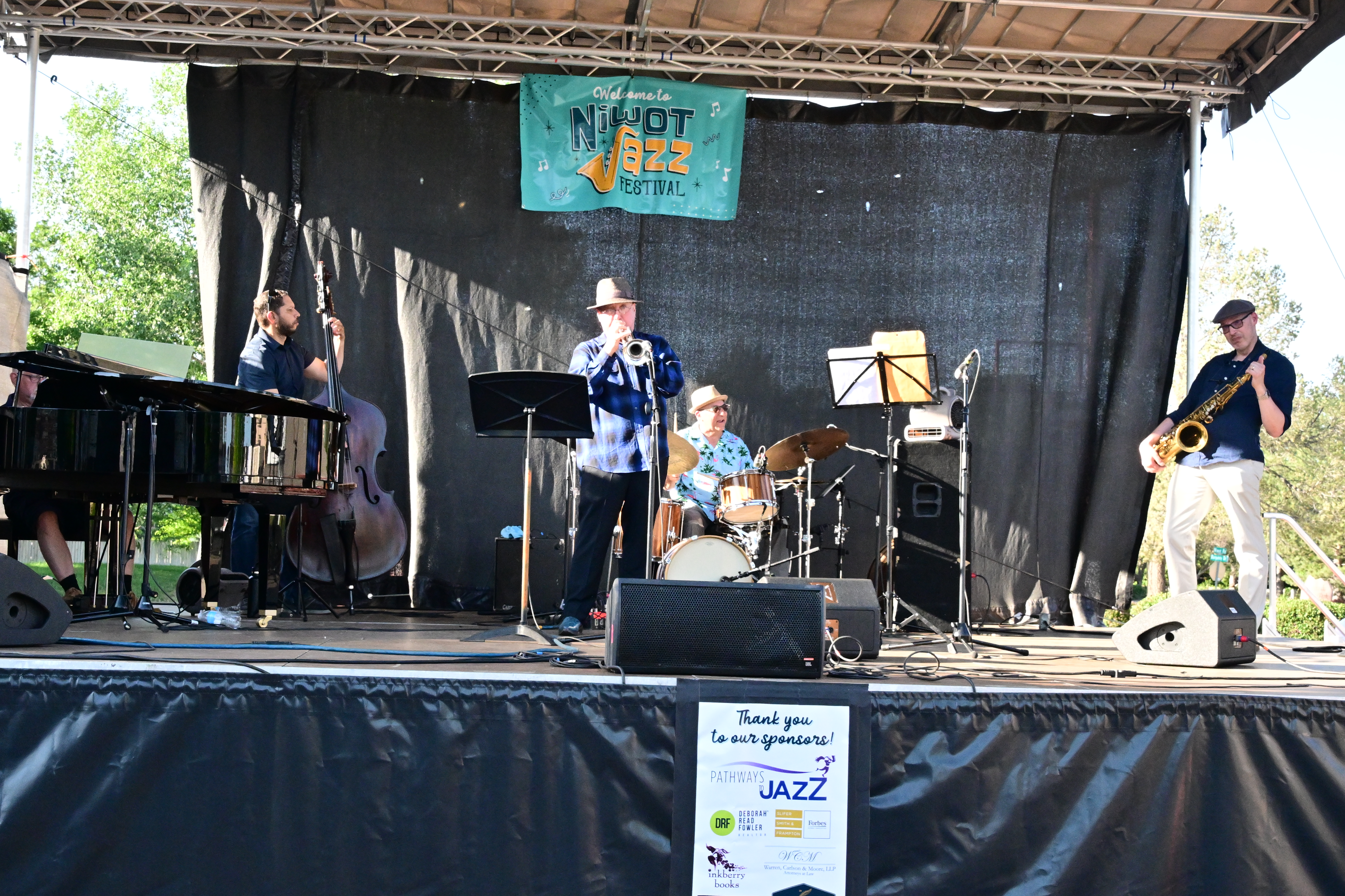 Grammy Award Winning Trumpeter Brian Lynch with the Keith Waters Trio and Saxophonist Peter Sommer at the Niwot 2025 Jazz Festival